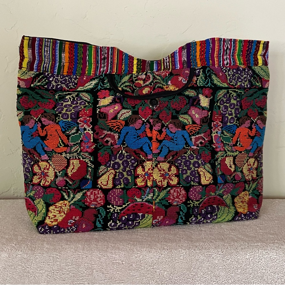 Brand New Hand embroidered Mexican Tote Bag